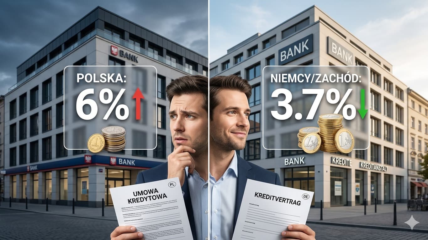 Niemiec bierze kredyt na 3,7%, a Ty na 6% i więcej. Skąd ta różnica naprawdę się bierze